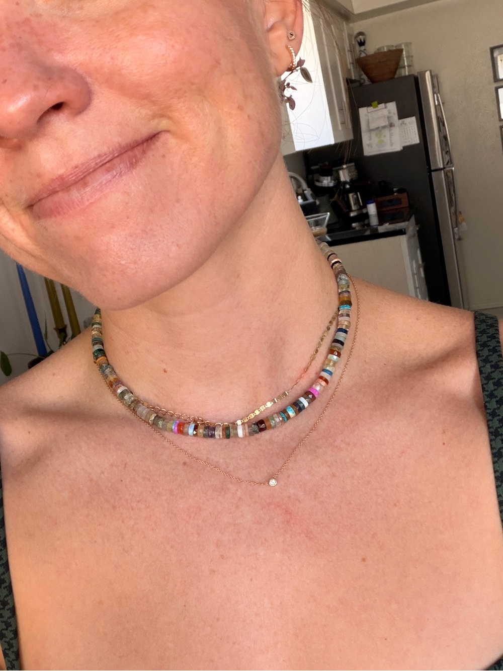 Colorful Heishi beaded Necklace - Multicolor